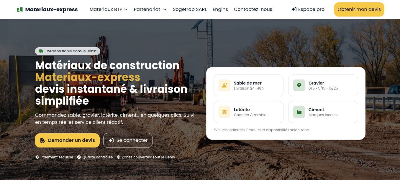 Matériaux Express - Preview